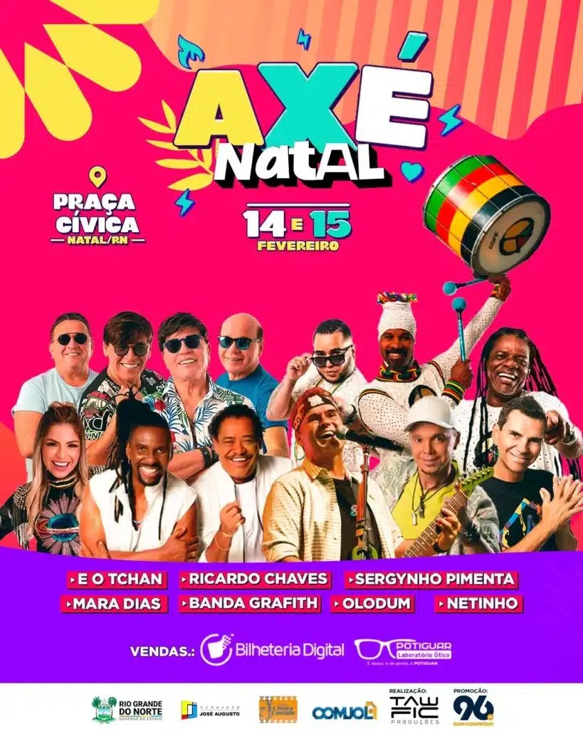 Axé Natal - Programação Cultural de fevereiro 2025 em Natal